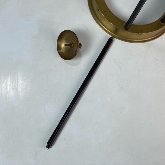 Vintage Mid Century Brass Copper Tiered Candlestick 6 Candle Holder Candelabra - Picture 4 of 13